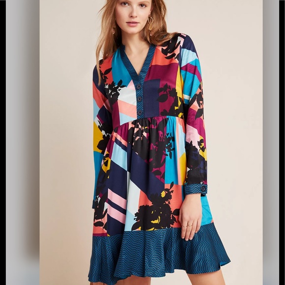 MAEVE ABSTRACT SHIRTDRESS🌺 - Picture 1 of 7
